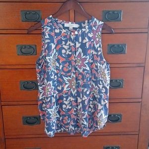 Loft floral  short sleeveless blouse